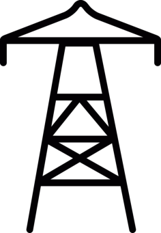 Energy Tower Stencil Svg Design File, Free Vectors File